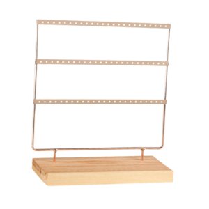 Ioensy - Soporte Para Joyas Con 72 Agujeros, Organizador De Joyas Para Decoración Del Hogar, Tocador, Tienda, Oro Rosa