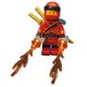 thumbnail image 1 of Minifigura LEGO Ninjago Kai con llamas y 2 espadas katanas doradas, 1 of 4