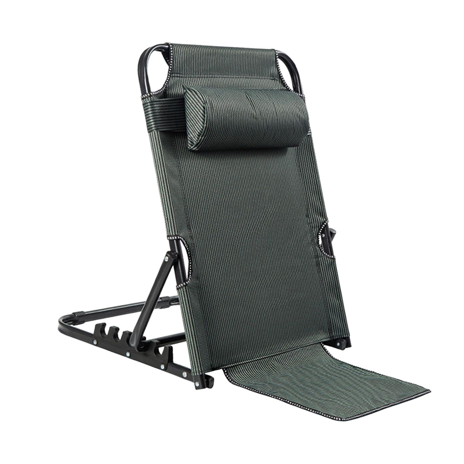 Bothyi - Respaldo De Cama De Elevación Plegable Para Adultos Ángulo Ajustable Respaldo Acero Grande 7 Engranajes Textura Verde