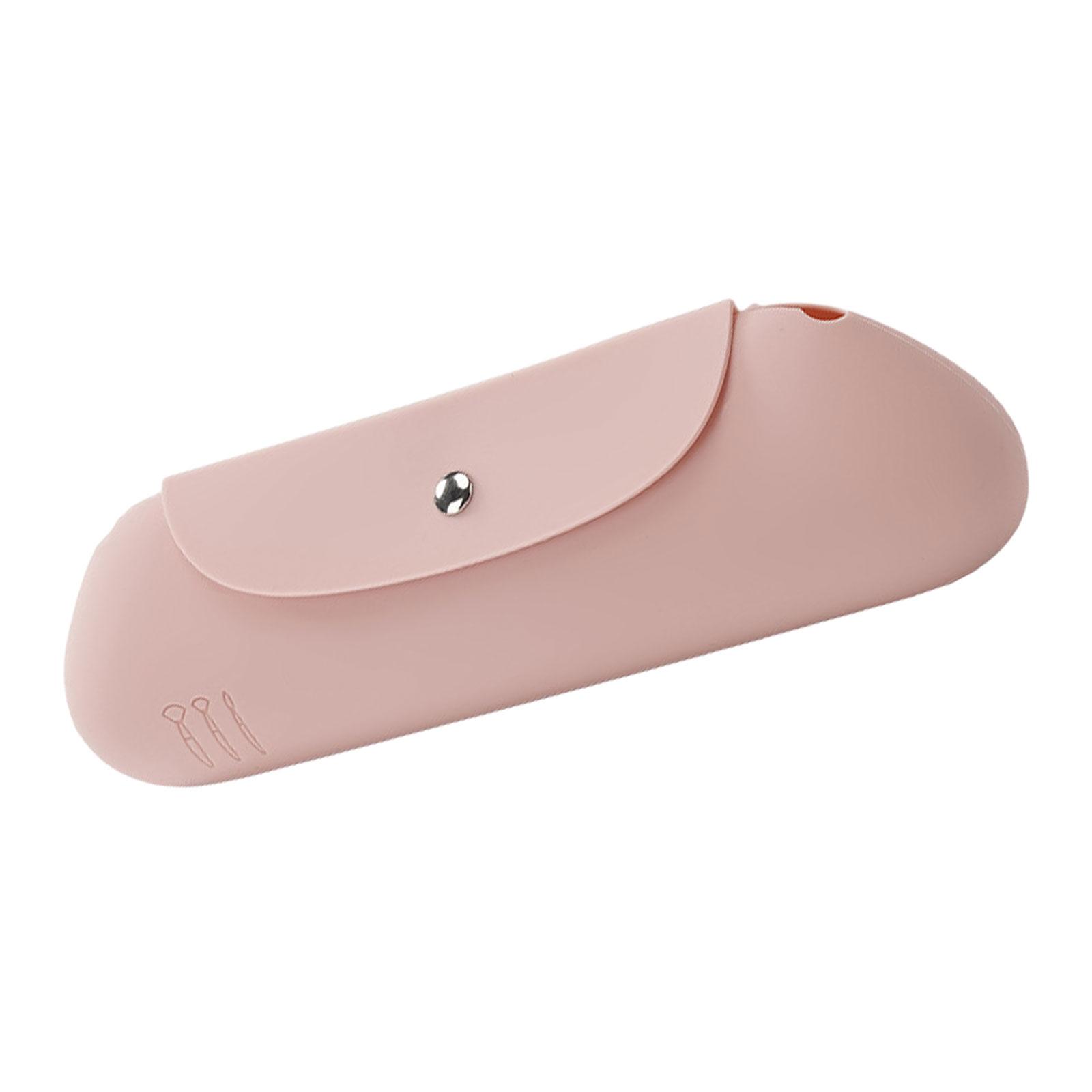 Magideal - Bolsa De Maquillaje De Silicona, Organizador De Viaje Para Brochas De Maquillaje, Impermeable, Para Cosméticos Rosa