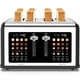 thumbnail image 1 of Toaster Clixane, pantalla táctil de 4 rebanadas, acero inoxidable, 1650 W, 1 of 9
