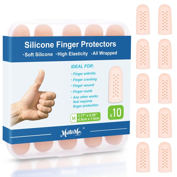 Protectores de dedos MasterMo de silicona 4,5 cm - paquete de 10