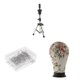 thumbnail image 4 of Mannequin Cork Canvas Block Head + Soporte para sujetador de prácticas + Kit de alfileres de agujas 100 T, 4 of 5