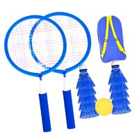 Magideal - Juego De Bádminton Para Niños, Juego De Raqueta De Bádminton Con Pelota, Volante, Raqueta De Bádminton Para Parque, Jardín Al Aire Libre, Juguetes De Azul