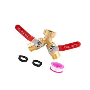 Ioensy - Divisor De Manguera De Jardín De 2 Vías Con Válvulas De Encendido Y Apagado Conector De Manguera De Lavadora