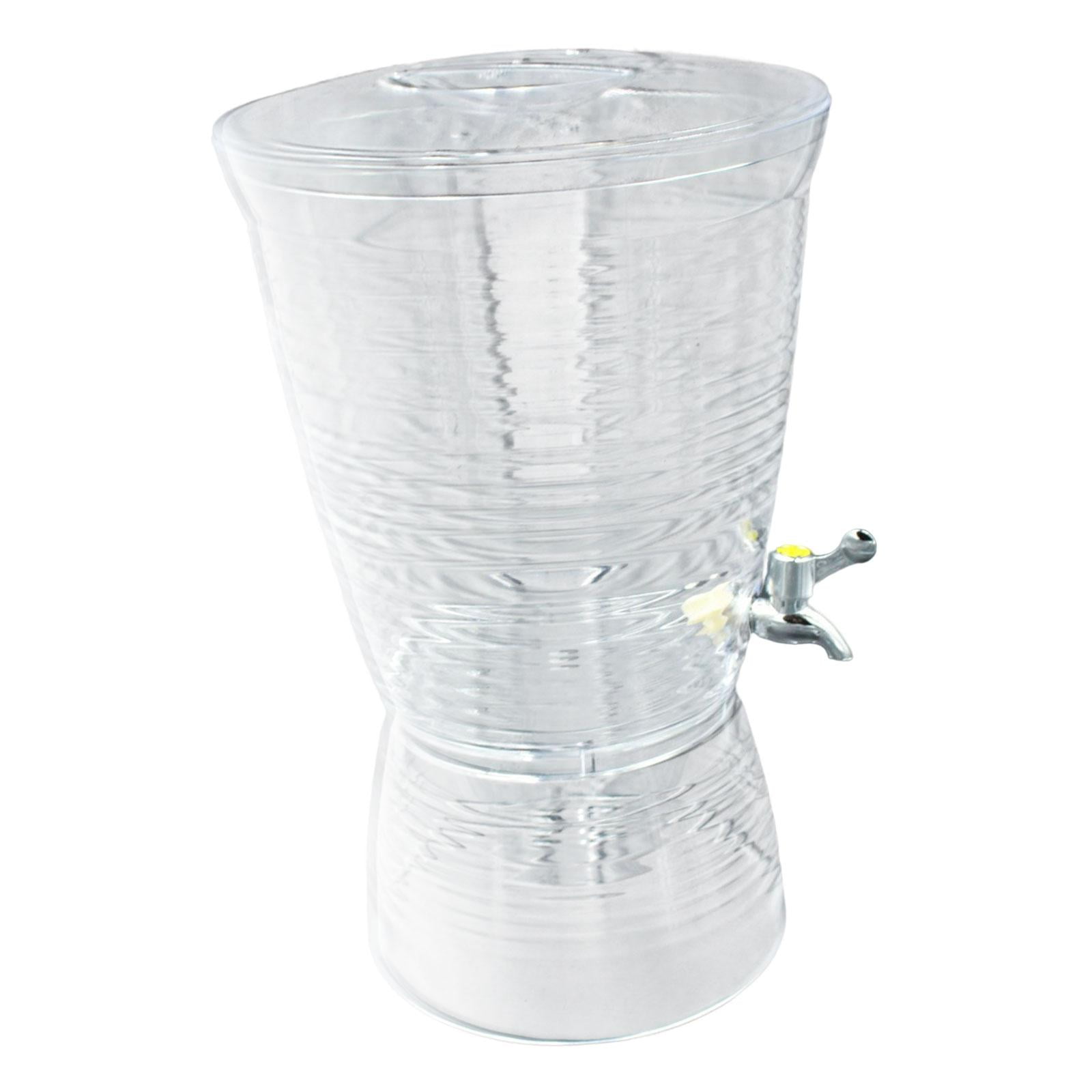 Magideal - Dispensador De Bebidas Con Infusor De Frutas Para Jugo De Limón, Gran Capacidad, Transparente, Con Tapa Y Grifo De Acero Inoxidable, Dispensador De Be