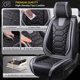 thumbnail image 3 of Fundas de Asiento OASIS AUTO Impermeables - Juego Completo en Diseño Deportivo Negro y Gris con Patrón de Panal, 3 of 9