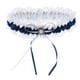 thumbnail image 2 of Liga Nupcial De La Boda Del Cordón Del Satén Con Los Accesorios Del Partido Del Lazo De La Cinta Azul Marino, 2 of 3