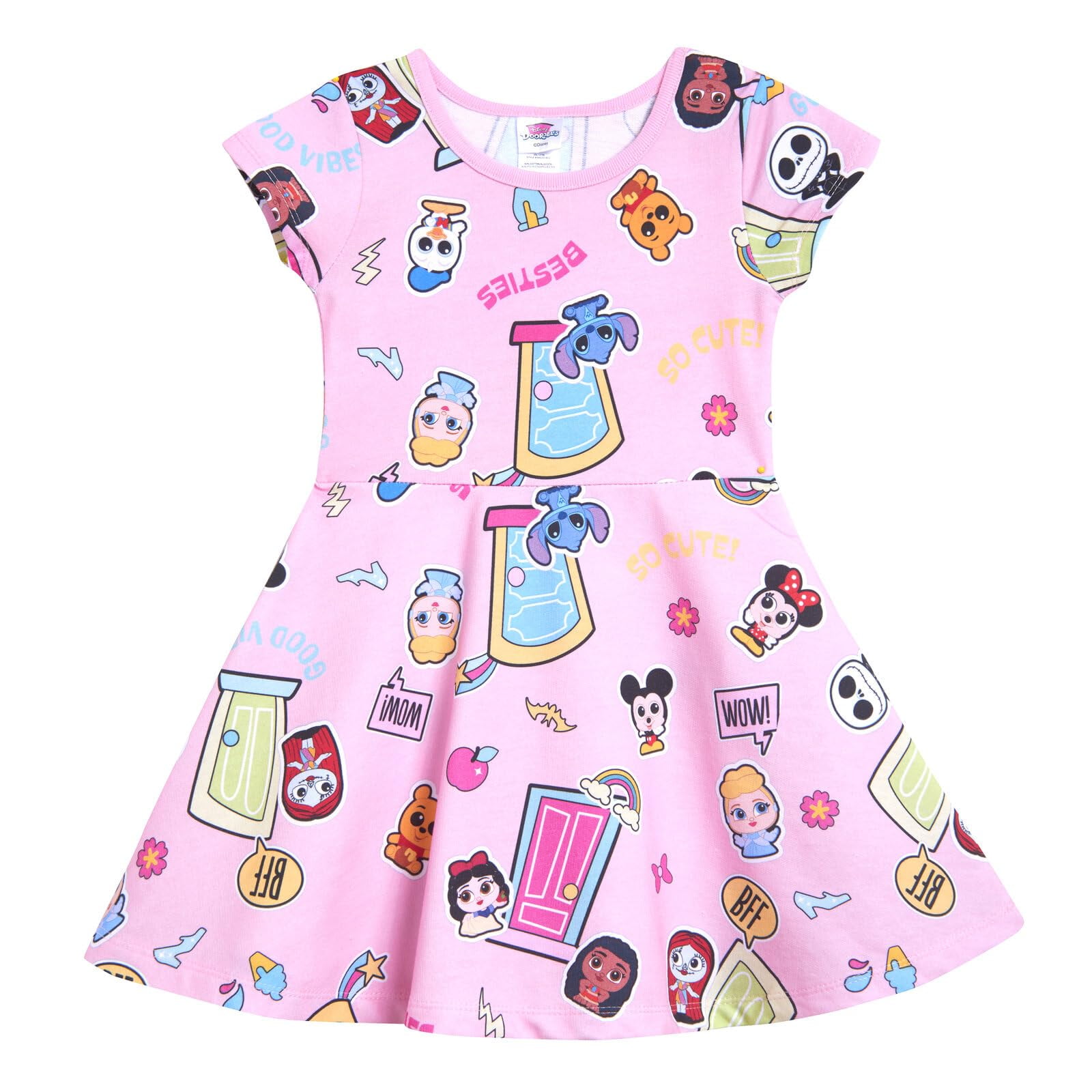 Vestido Disney Stitch Mickey Mouse Moana Pink Para Niña De 7 A 8 Años