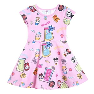 Vestido Disney Stitch Mickey Mouse Moana Pink Para Niña De 7 A 8 Años