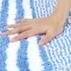 thumbnail image 3 of Alfombra de baño REGALWOVEN, alfombra de baño de microfibra extra suave y absorbente, alfombra de piso antideslizante con rayas esponjosas azul 16" x 24", 3 of 5