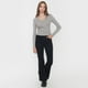 thumbnail image 4 of Sweater Mujer Cuello V Slim Gris Melange Corona, 4 of 5