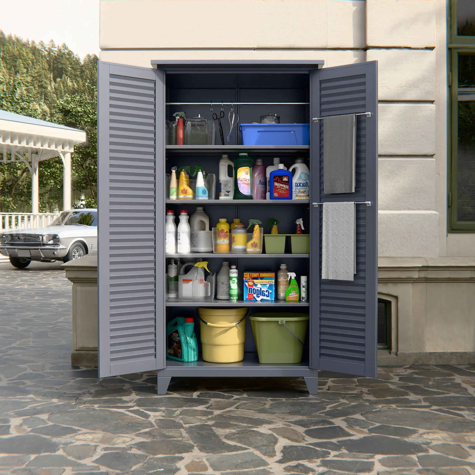 Recilock - Gabinete Exterior 5 Separaciones C/barra Para Colgar 185x90x50 - Mod Occ-4