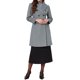 thumbnail image 2 of INSPIRE CHIC Abrigo de Invierno para Mujer con Cuello con Solapa, Doble Botonadura, Gabardina de Sarga, Abrigo Elegante de Largo Medio, Talla S, Gris Sarga, 2 of 6