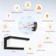 thumbnail image 4 of Aplique Mural LED Exterior 18W Negro Luz Cálida 3000K – Diseño Moderno, 4 of 7