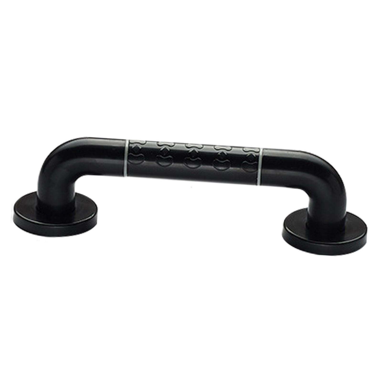 Ioensy - Barra De Agarre Para Ducha, Mango De Mano Antideslizante De 12 Pulgadas Para Baño, Bañera, Personas Mayores, Negro