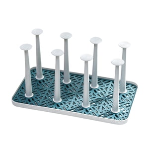 Bothyi - Escurrevasos Con 8 Ganchos Desmontables, Organizador De Tazas Y Vasos Para Lavabo De Hotel, Blanco, Verde, Pequeño