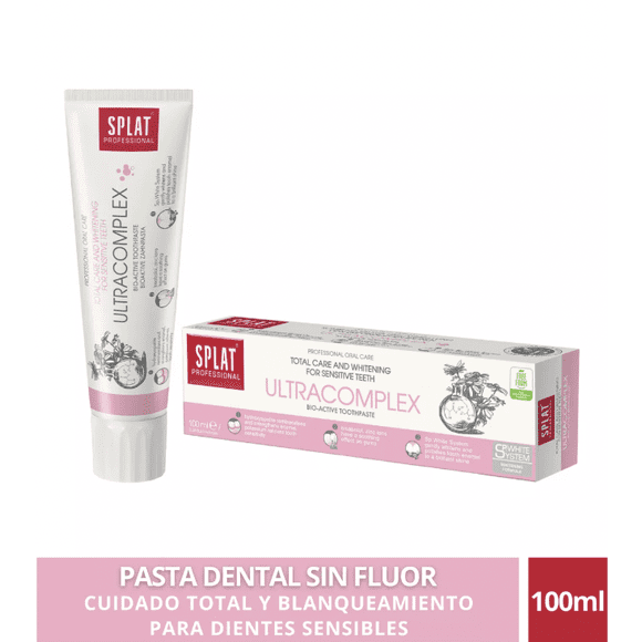 Pasta Dental Blanqueadora Sin Fluor Splat Ultracomplex 100ml
