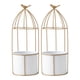 thumbnail image 1 of Macetero Metalico Con Pedestal Decorativo Plantas Suculentas blanco, 1 of 10