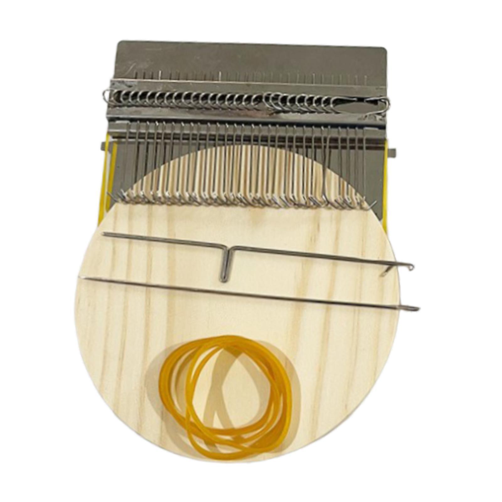 Magideal - Telar Pequeño, Herramienta Para Reparar Tejidos, Mini Telar De Zurcir Portátil Para Bricolaje, Herramienta De Tejido Tipo Speedweve Para Calcetines, 28 Ganchos