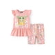 thumbnail image 1 of Conjunto corto para niña Disney Grogu con camiseta de manga con volante y leggings, 1 of 8