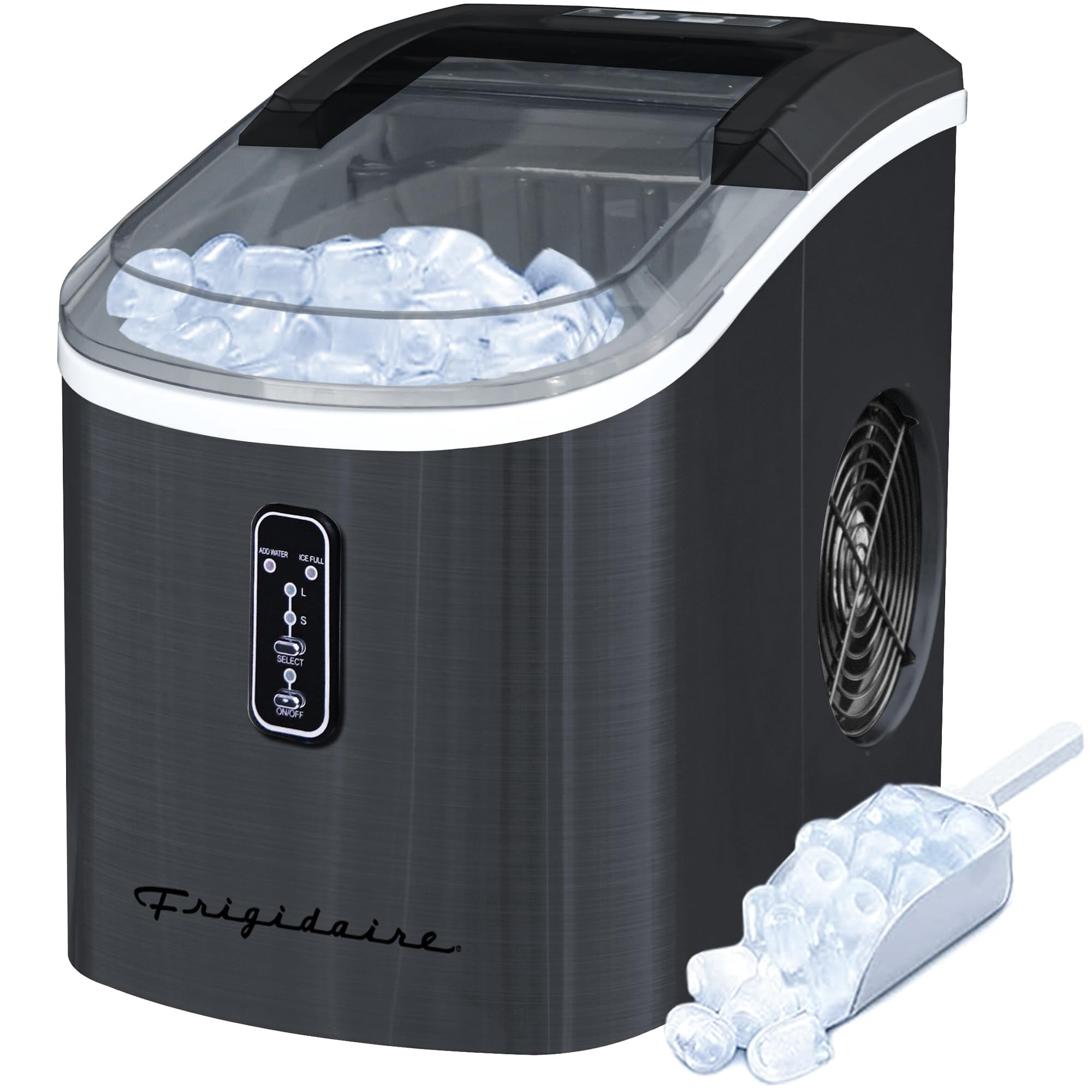 Frigidaire - Máquina De Hielo Efic103 Ssblack Sc Autolimpiante 12 Kg