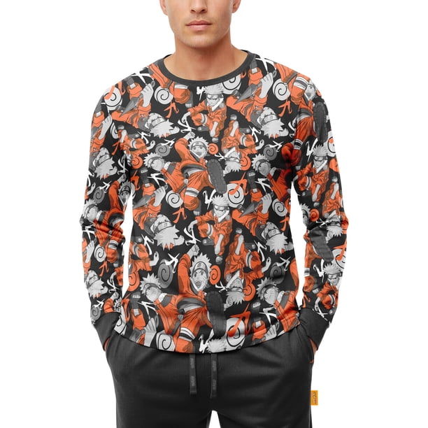 Pijama Hombre Invierno Algodón Naruto C1 Top