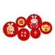 thumbnail image 1 of Decoración China Adhesivo De Pared Calcomanías Papel Flores Ventilador Para Dormitorio Decoración Estilo D, 1 of 3