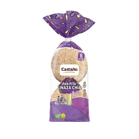 Pan Pita Linaza Chía 8 Un, 300 g