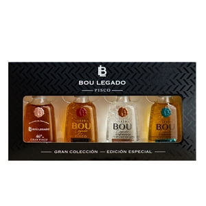 Bou Legado - Pack Miniaturas Pisco 4 X 50 Ml