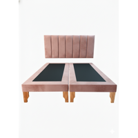 Muebles New - Cama King Lineal Palo Rosa Felpa