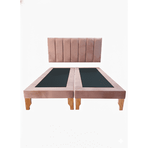 Muebles New - Cama King Lineal Palo Rosa Felpa