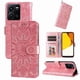 thumbnail image 1 of Funda tipo cartera FOXDOCK para Vivo Y35 4G , diseño girasol en relieve, cuero PU, cierre magnético, soporte y tarjetero, 1 of 5