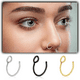 thumbnail image 4 of 10 aros nasales falsos de 20 g, 8 mm de acero inoxidable, con clip, para labio, piercing falso para hombres y mujeres (plateado, dorado y negro)., 4 of 7