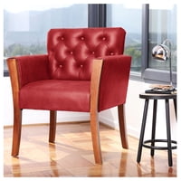 Latam Home - Sitial Kiel Cuero Kentucky Rojo