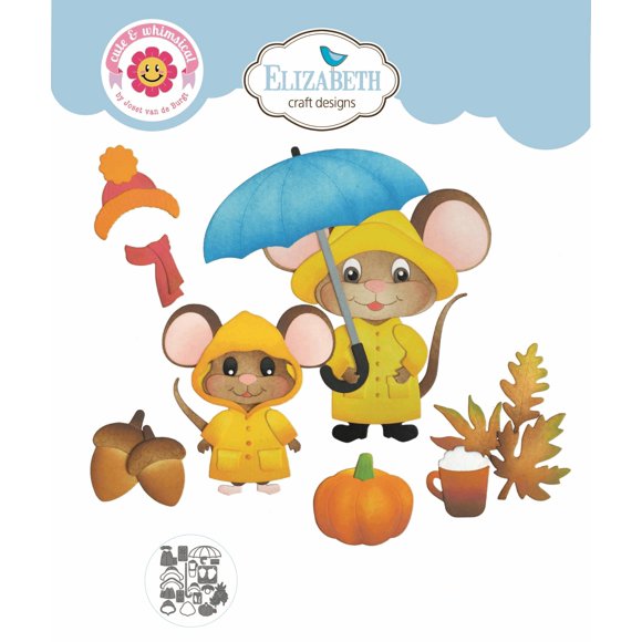 Set de accesorios de otoño Elizabeth Craft, 19 unidades, para manualidades