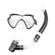 thumbnail image 3 of Snorkel Mask Set Máscara De Buceo De Fácil Respiración Para Nadar Deportes Acuáticos Negro, 3 of 5