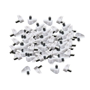 Bothyi - 100 Piezas De Alfileres De Estante, Soportes De Estante Para Armario, Herrajes Para Muebles De Cocina, Blanco