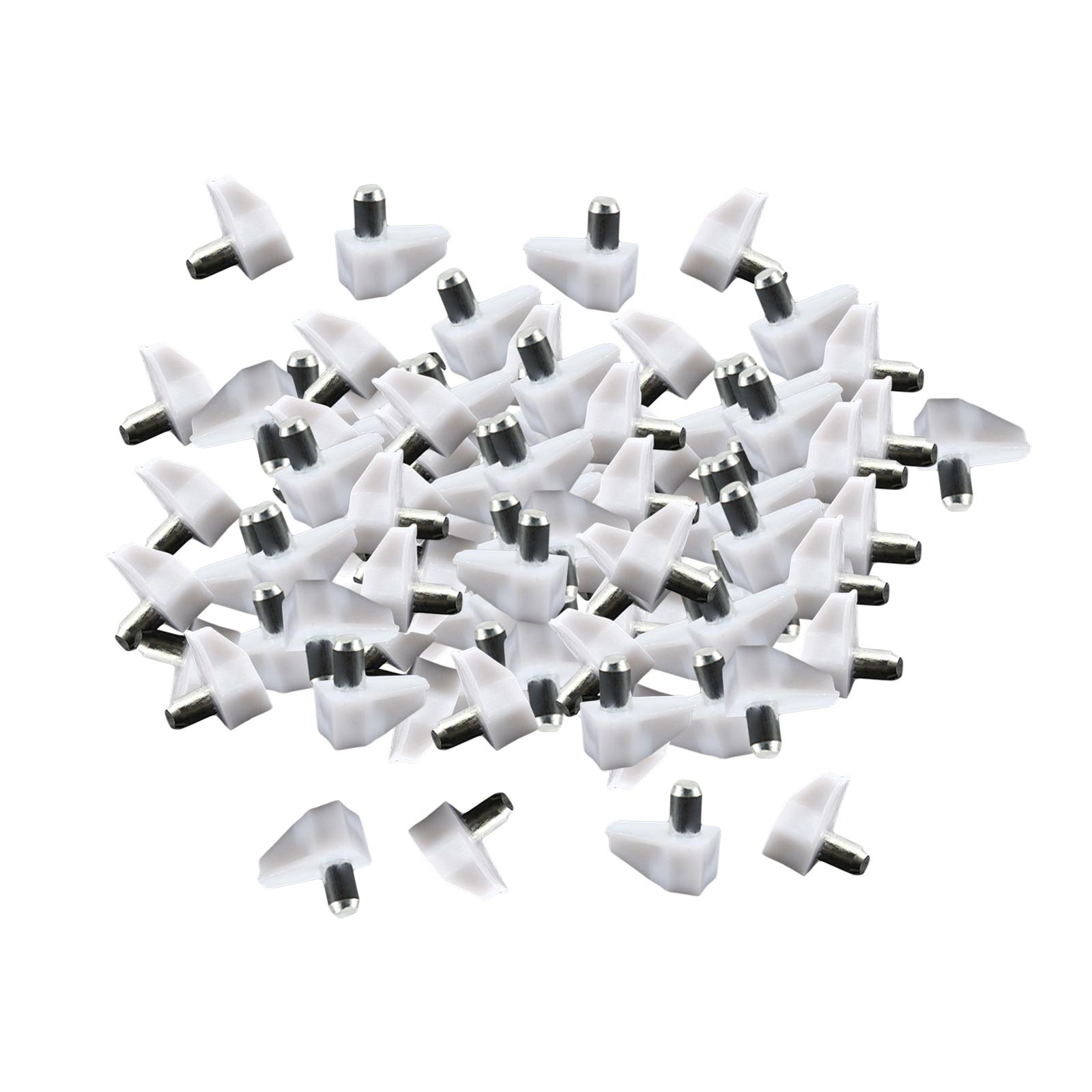 Bothyi - 100 Piezas De Alfileres De Estante, Soportes De Estante Para Armario, Herrajes Para Muebles De Cocina, Blanco