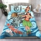 thumbnail image 1 of Juego de cama Tokelau - Niñas polinesias con tiburón, 1 of 3