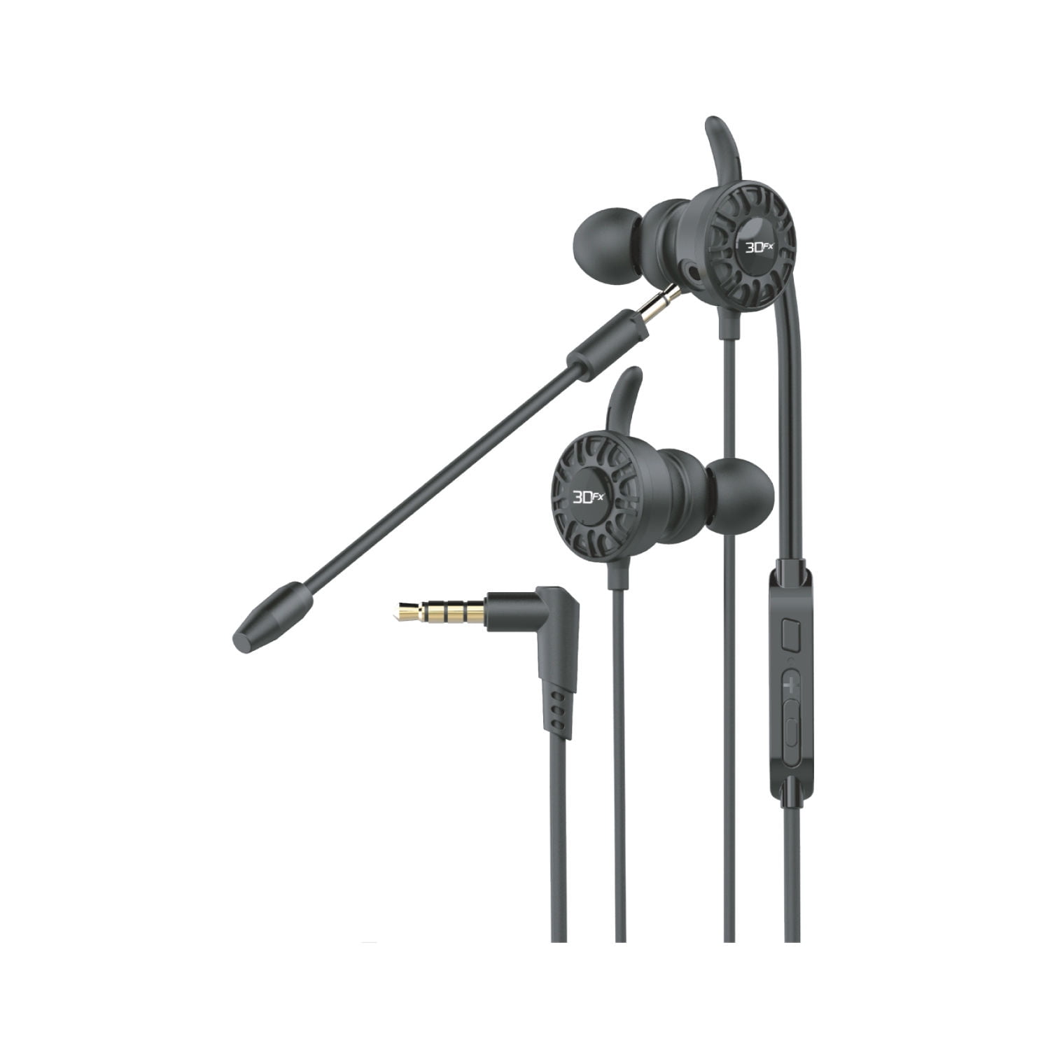 3Dfx - Audífonos Gamer In-Ear Force Control De Volúmen Con Micrófono Desmontable 3.5 Mm Azul