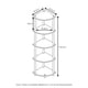 thumbnail image 2 of Estante de esquina Furinno TURN-N-TUBE de roble francés de 5 niveles, 2 of 9