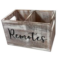 Magideal - Caja Organizadora Multiusos Para Mandos A Distancia Y Objetos Pequeños Hecha De Madera Duradera Con Diseño Práctico Adecuada Para Decoración Rústica Afligido