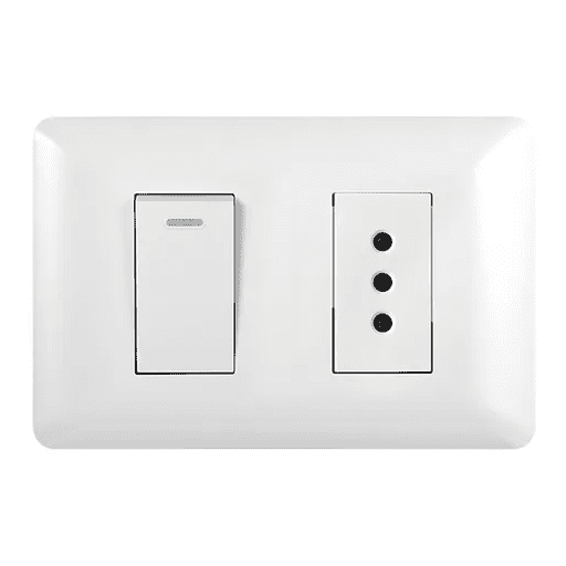 Genérico - Pack 10 Tomacorriente 10a 250v Interruptor 9/12 10a 250v Blanco