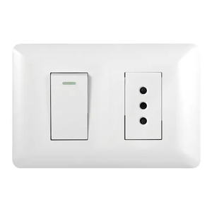 Genérico - Pack 10 Tomacorriente 10A 250V Interruptor 9/12 10A 250V Blanco