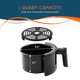 thumbnail image 3 of Elite Gourmet EAF1121 Personal de 1,1 cuartos de galón Freidora eléctrica compacta de aire caliente que ahorra espacio, cocina saludable, sin aceite, temporizador y controles de temperatura, 1000 W, 3 of 7