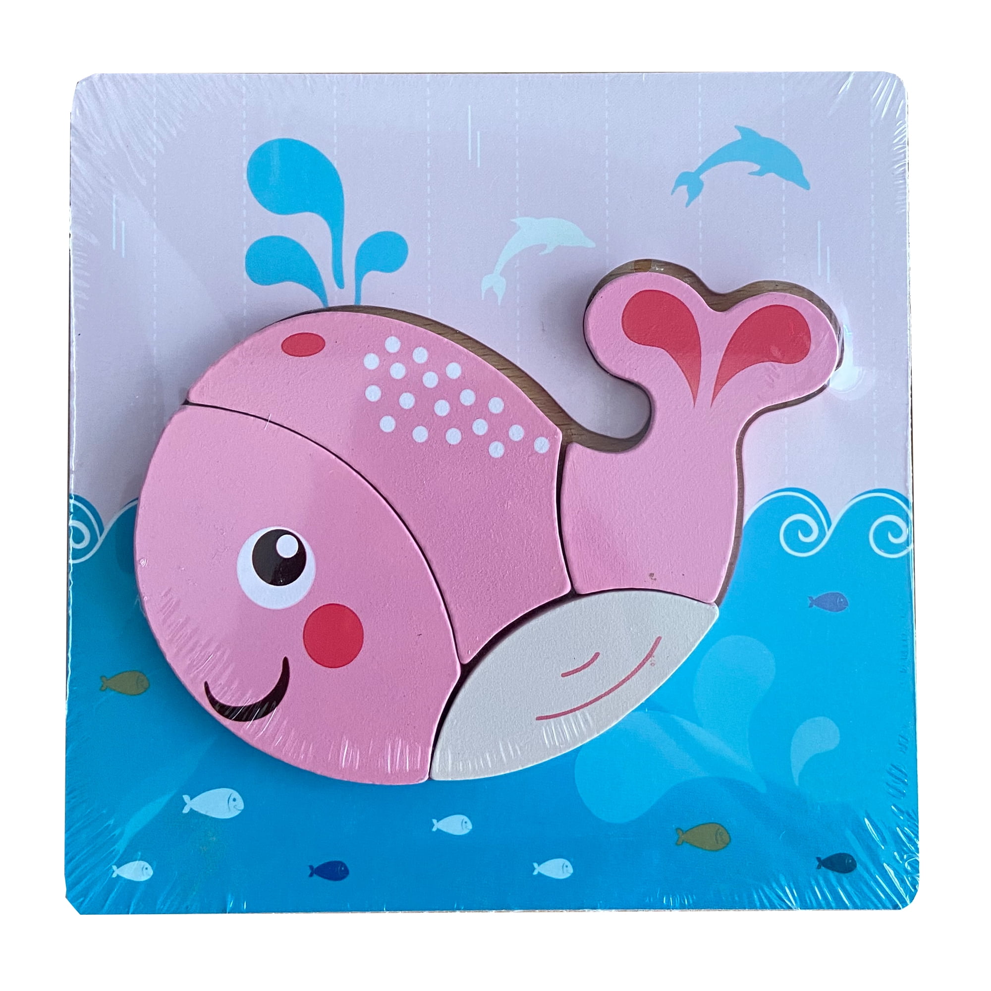 Puzzle Ballena Relieve De Madera 15X15Cm | Lider