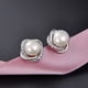 thumbnail image 4 of Pendientes/aretes de perla de 6,3 mm elegantes y de moda, pendientes/aretes cuadrados de plata S925 con diamantes y circonitas, joyería personalizada para damas, ideal para el Día de San Valentín y el, 4 of 6