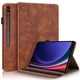 thumbnail image 1 of Funda con relieve del Árbol de la Vida para tablet Samsung Galaxy Tab S9/8 Ultra con soporte, ranuras para tarjetas y soporte para lápiz óptico. Marrón, 1 of 6
