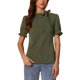 thumbnail image 1 of INSPIRE CHIC Blusas de Mujer de Color Sólido con Lazo en el Cuello, Mangas Cortas, para Regreso a Clases y Uso en el Trabajo, Verde Militar XL, 1 of 5